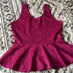Pout Lace Top in Fuchsia Pink Size L